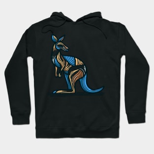 Pop art kangaroo illustration. cubism illustration of a kangaroo Hoodie